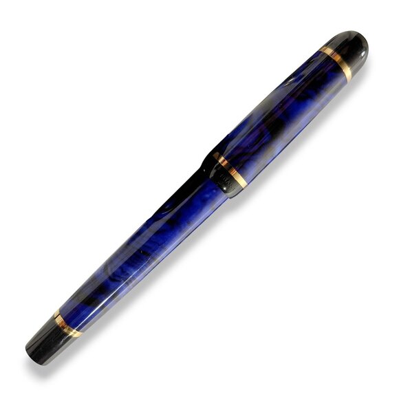 21A15C31-863F-4EBE-9583-  Waterman Phileas Blue Marble Fountain Pen Writing Set – New in Box (0045)
